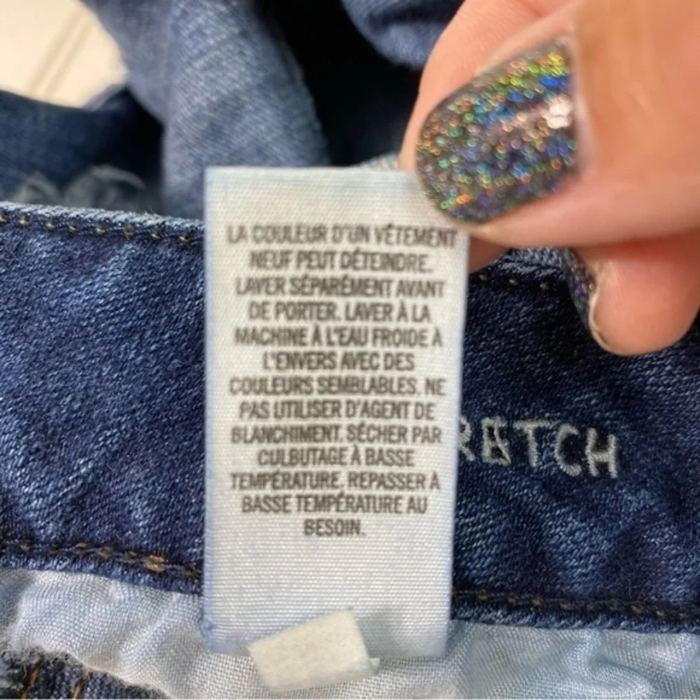 American Eagle Shorts Women's‎ 2 Jean Denim Embroidered Flowers - Picture 7 of 15